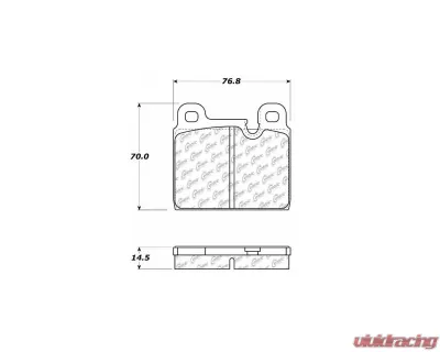 Centric C-Tek Semi-Metallic Brake Pads with Shims 102.02870 - 102.02870