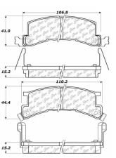 Centric C-Tek Semi-Metallic Brake Pads with Shims 102.03010                                     - 102.03010 - Image 3