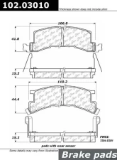 Centric C-Tek Semi-Metallic Brake Pads with Shims 102.03010                                     - 102.03010 - Image 3