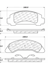Centric C-Tek Semi-Metallic Brake Pads with Shims 102.03260                                     - 102.03260 - Image 4