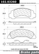 Centric C-Tek Semi-Metallic Brake Pads with Shims 102.03260                                     - 102.03260 - Image 2