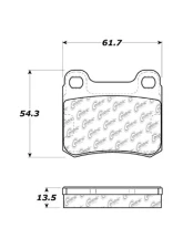Centric C-Tek Semi-Metallic Brake Pads with Shims 102.03350                                     - 102.03350 - Image 3