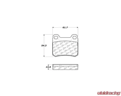 Centric C-Tek Semi-Metallic Brake Pads with Shims 102.03350 - 102.03350