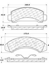 Centric C-Tek Semi-Metallic Brake Pads with Shims 102.03870                                     - 102.03870 - Image 5