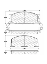Centric C-Tek Semi-Metallic Brake Pads with Shims 102.03880                                     - 102.03880 - Image 3
