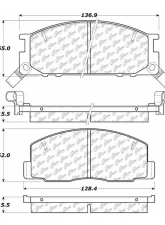 Centric C-Tek Semi-Metallic Brake Pads with Shims 102.03880                                     - 102.03880 - Image 5
