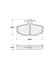 Centric C-Tek Semi-Metallic Brake Pads with Shims 102.03910                                     - 102.03910 - Image 4