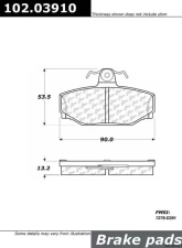 Centric C-Tek Semi-Metallic Brake Pads with Shims 102.03910                                     - 102.03910 - Image 2