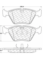 Centric C-Tek Semi-Metallic Brake Pads with Shims 102.03940                                     - 102.03940 - Image 5