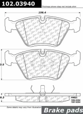 Centric C-Tek Semi-Metallic Brake Pads with Shims 102.03940                                     - 102.03940 - Image 2