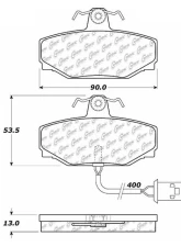 Centric C-Tek Semi-Metallic Brake Pads with Shims 102.04080                                     - 102.04080 - Image 3