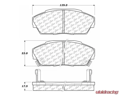 Centric C-Tek Semi-Metallic Brake Pads with Shims 102.04090 - 102.04090