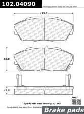 Centric C-Tek Semi-Metallic Brake Pads with Shims 102.04090                                     - 102.04090 - Image 2