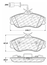 Centric C-Tek Semi-Metallic Brake Pads with Shims 102.04190                                     - 102.04190 - Image 3