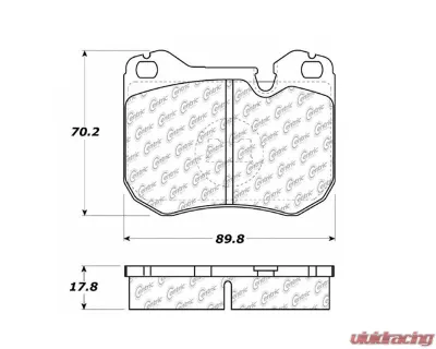 Centric C-Tek Semi-Metallic Brake Pads with Shims 102.04430 - 102.04430