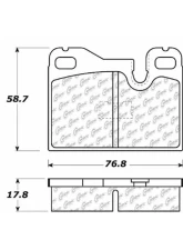 Centric C-Tek Semi-Metallic Brake Pads with Shims 102.04450                                     - 102.04450 - Image 4