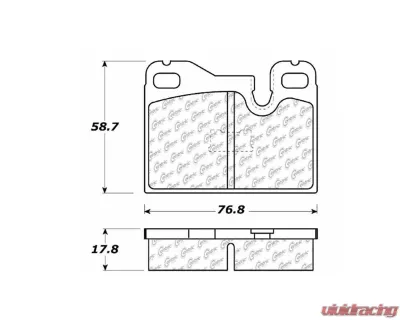 Centric C-Tek Semi-Metallic Brake Pads with Shims 102.04450 - 102.04450