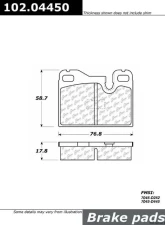 Centric C-Tek Semi-Metallic Brake Pads with Shims 102.04450                                     - 102.04450 - Image 2