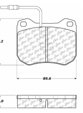Centric C-Tek Semi-Metallic Brake Pads with Shims 102.04550                                     - 102.04550 - Image 3