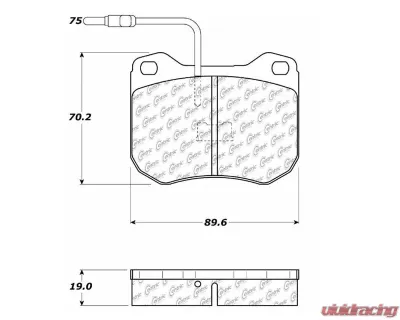 Centric C-Tek Semi-Metallic Brake Pads with Shims 102.04550 - 102.04550