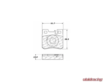 Centric C-Tek Semi-Metallic Brake Pads with Shims 102.04950 - 102.04950