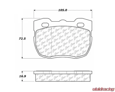 Centric C-Tek Semi-Metallic Brake Pads with Shims 102.05201 - 102.05201