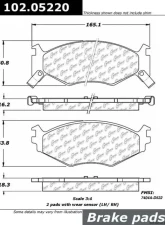 Centric C-Tek Semi-Metallic Brake Pads with Shims 102.05220                                     - 102.05220 - Image 2