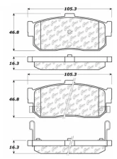 Centric C-Tek Semi-Metallic Brake Pads with Shims 102.05400                                     - 102.05400 - Image 4