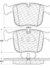Centric C-Tek Semi-Metallic Brake Pads with Shims 102.05470                                     - 102.05470 - Image 3