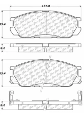 Centric C-Tek Semi-Metallic Brake Pads with Shims 102.05520                                     - 102.05520 - Image 4