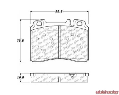 Centric C-Tek Semi-Metallic Brake Pads with Shims 102.05610 - 102.05610