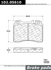 Centric C-Tek Semi-Metallic Brake Pads with Shims 102.05610                                     - 102.05610 - Image 2