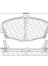 Centric C-Tek Semi-Metallic Brake Pads with Shims 102.05710                                     - 102.05710 - Image 3