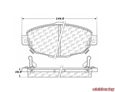 Centric C-Tek Semi-Metallic Brake Pads with Shims 102.05710 - 102.05710