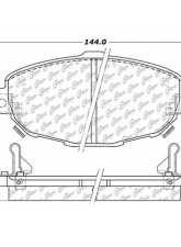 Centric C-Tek Semi-Metallic Brake Pads with Shims 102.05710                                     - 102.05710 - Image 5