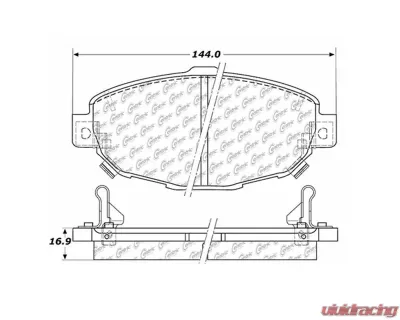 Centric C-Tek Semi-Metallic Brake Pads with Shims 102.05710 - 102.05710