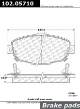 Centric C-Tek Semi-Metallic Brake Pads with Shims 102.05710                                     - 102.05710 - Image 2