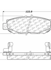 Centric C-Tek Semi-Metallic Brake Pads with Shims 102.05720                                     - 102.05720 - Image 4