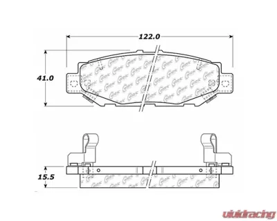 Centric C-Tek Semi-Metallic Brake Pads with Shims 102.05720 - 102.05720