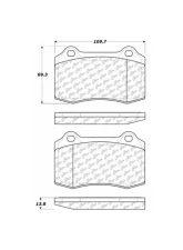 Centric C-Tek Semi-Metallic Brake Pads with Shims 102.05921                                     - 102.05921 - Image 3