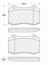 Centric C-Tek Semi-Metallic Brake Pads with Shims 102.05921                                     - 102.05921 - Image 5