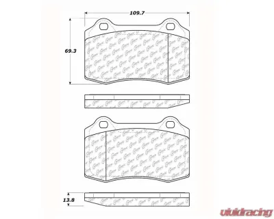 Centric C-Tek Semi-Metallic Brake Pads with Shims 102.05921 - 102.05921