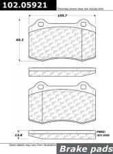Centric C-Tek Semi-Metallic Brake Pads with Shims 102.05921                                     - 102.05921 - Image 2