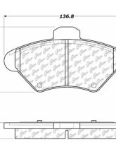 Centric C-Tek Semi-Metallic Brake Pads with Shims 102.06000                                     - 102.06000 - Image 4