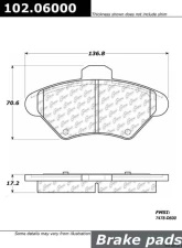 Centric C-Tek Semi-Metallic Brake Pads with Shims 102.06000                                     - 102.06000 - Image 2