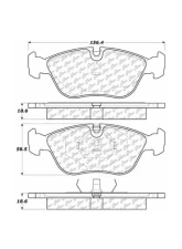 Centric C-Tek Semi-Metallic Brake Pads with Shims 102.06180                                     - 102.06180 - Image 3