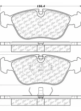 Centric C-Tek Semi-Metallic Brake Pads with Shims 102.06180                                     - 102.06180 - Image 5