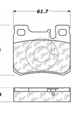 Centric C-Tek Semi-Metallic Brake Pads with Shims 102.06200                                     - 102.06200 - Image 4