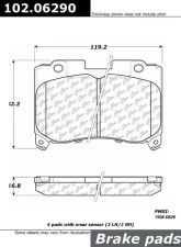 Centric C-Tek Semi-Metallic Brake Pads with Shims 102.06290                                     - 102.06290 - Image 2
