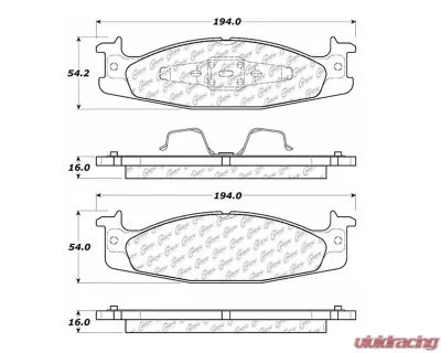 Centric C-Tek Semi-Metallic Brake Pads with Shims 102.06320 - 102.06320